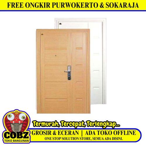 5 CM x 120 CM x 210 CM / FORTRESS FORT 120.15 MOM & SON Pintu Kamar Mandi Baja Coklat Set