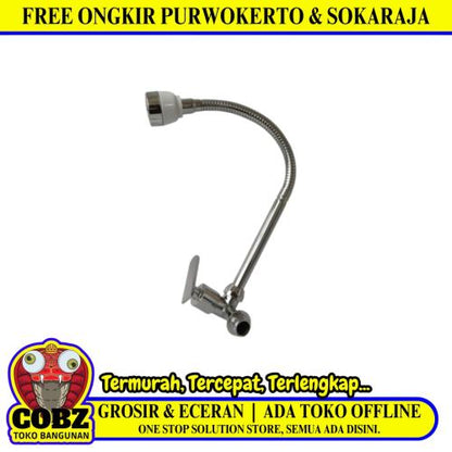 1/2 INCH / R 23  Kran Angsa Fleksibel Sink BCP Tembok Stainless