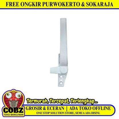 DEKSON Rambuncis Handle Slot Grendel Kunci Jendela Kiri Stainless Putih