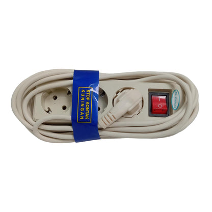 3 LUBANG x 500CM/KAWACHI STEELE Stop Kontak Colokan Terminal Kabel 5 M