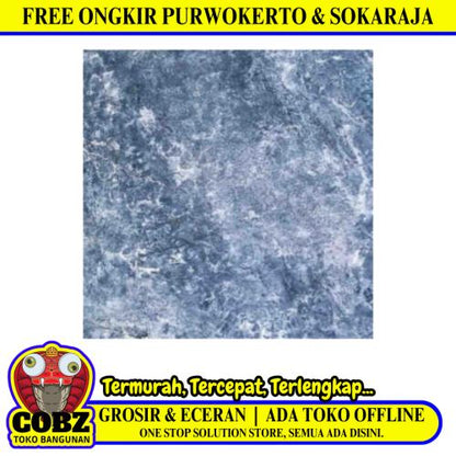 60 CM x 60 CM / SERENITY CAMAL BLUE Granit Lantai Rumah Glossy Dus