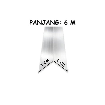 1CM × 1CM × 6 M / COBZ List Meja Etalase Rak Siku Alumunium Batang