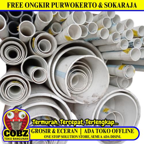 8 INCH / RUCIKA WAVIN AW Lis Biru Pipa Pralon Paralon PVC Putih Batang