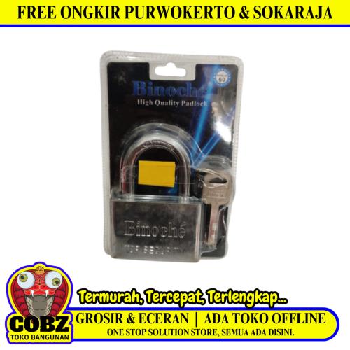 60 MM / BINOCHE Gembok Pintu Pagar Padlock Anti Maling Leher Pendek