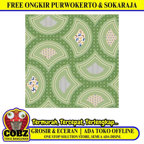 25 CM x 25 CM / UNO NOBU Keramik Lantai Kamar Mandi Matte Green Dus