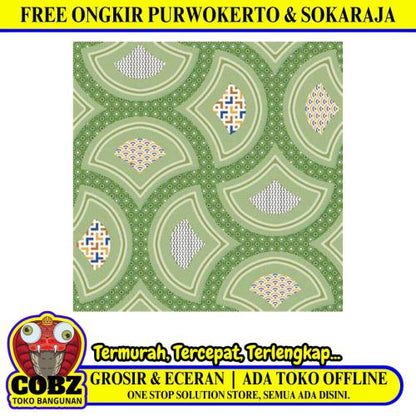 25 CM x 25 CM / UNO NOBU Keramik Lantai Kamar Mandi Matte Green Dus