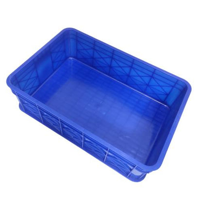 631 MM x 414 MM x 192 MM / GREEN LEAF 2291 P Krat Industri Keranjang Buah Rapat Blue