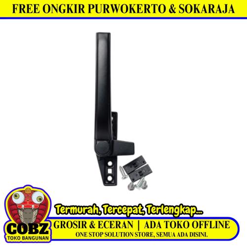 DEXON Rambuncis Handle Slot Grendel Kunci Jendela Kanan Stainless Hitam