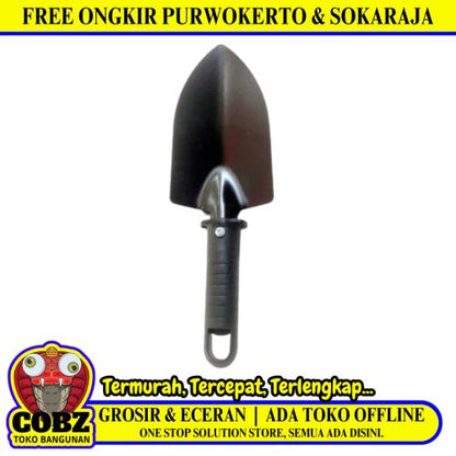 9 IN / NM Sekop Taman Kebun Media Tanaman Pot Mini Hitam