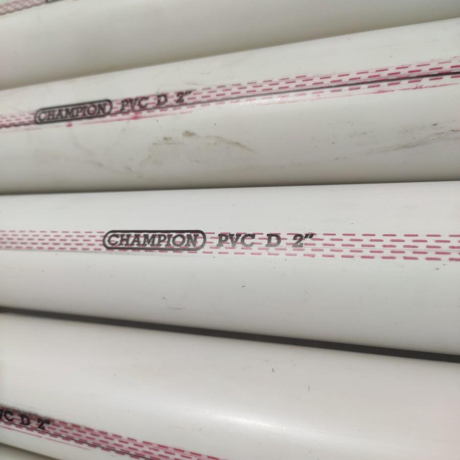 2 IN x 400 CM / CHAMPION D Lis Merah Pipa Pralon Paralon PVC Putih Batang