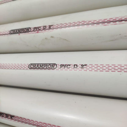 2 IN x 400 CM / CHAMPION D Lis Merah Pipa Pralon Paralon PVC Putih Batang