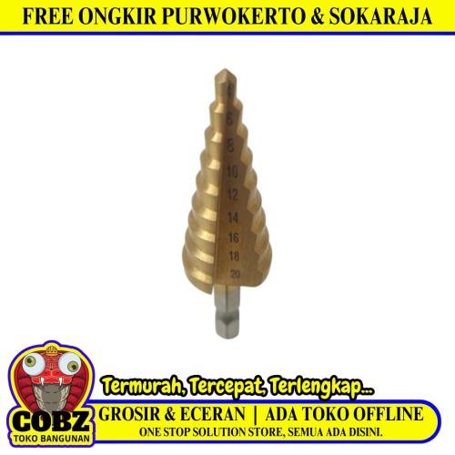 4 MM - 20 MM / TAFFWARE Pagoda Mata Bor Besi Kayu PVC Spiral Step Cone Dril