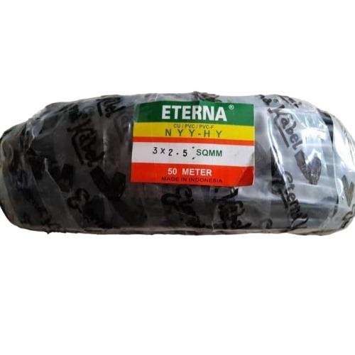 3 INTI x 2.5 MM x 50 M / ETERNA NYYHY Serabut Kabel Tembaga SNI Hitam Roll