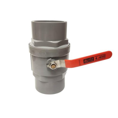 4 IN / BLITZ Stop Keran Polos Ball Valve Engkol Plastik PVC