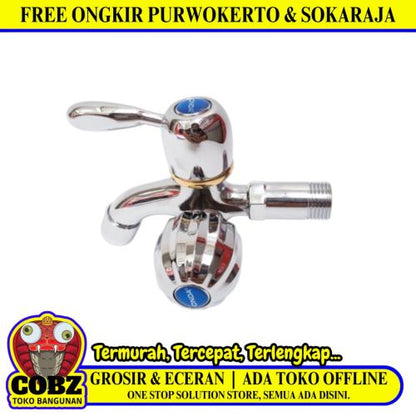 1/2IN / ONDA K406CTG Kran Air Cabang Double Shower Mesin Cuci Stainless