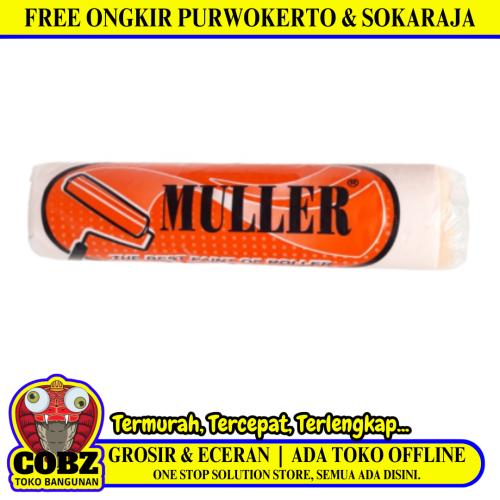9 IN / MULLER Refill Isi Kuas Busa Roll Cat Tembok Kayu Besi Besar