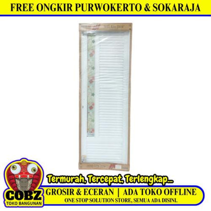 8 CM X 71 CM X  201 CM / WINGKING DOOR Pintu Galvalum Kanan + Cermin Set