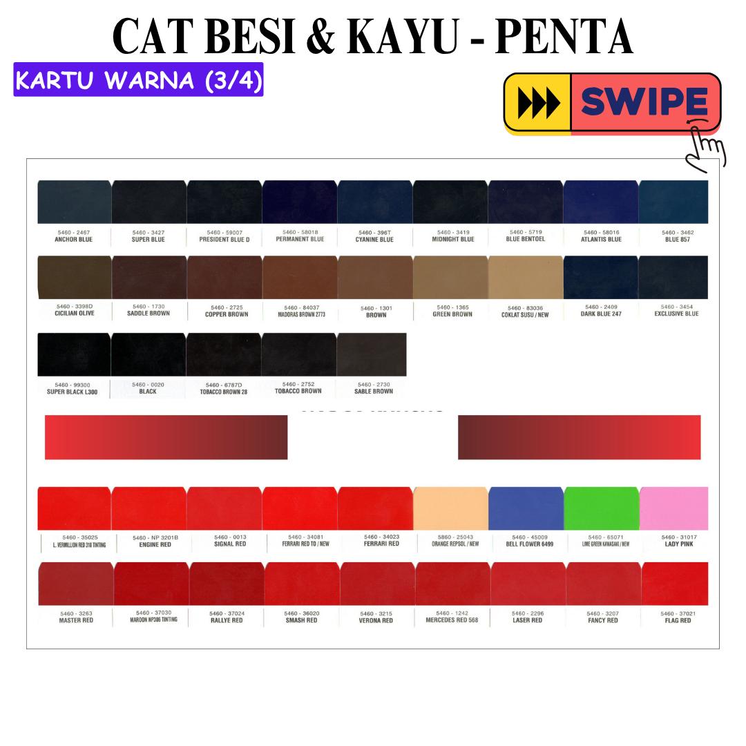 1 KG / PENTA SUPERGLOSS Cat Duco Kayu Besi Semprot Kaleng