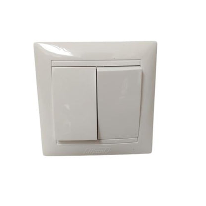 HIMEL Saklar Ganda Double Seri 2 Gang Tanam IB Inbow Putih