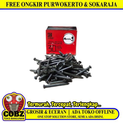 30 MM / MARABU Paku Beton Tembok Dinding Hitam Dus