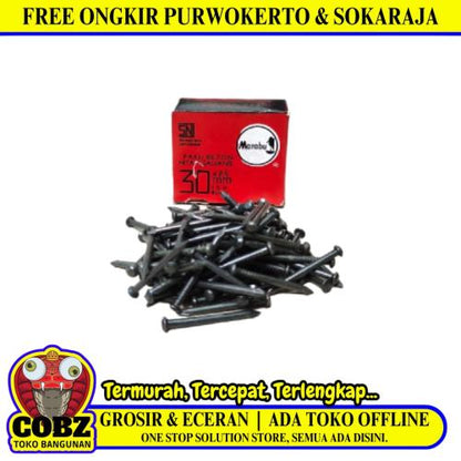 30 MM / MARABU Paku Beton Tembok Dinding Hitam Dus