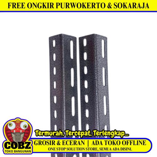 4 CM x 4 CM / TM Siku L Lubang Besi Warna Permukaan Standard Batang