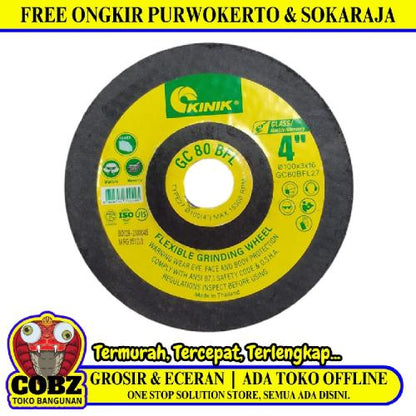 4 INCH / KINIK GC80 Mata Gerinda Grinding Poles Asah Kaca Granit Keramik