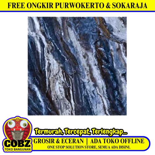 60 CM x 60 CM / SERENITY ANTARES BLUE Granit Lantai Rumah Glossy Dus