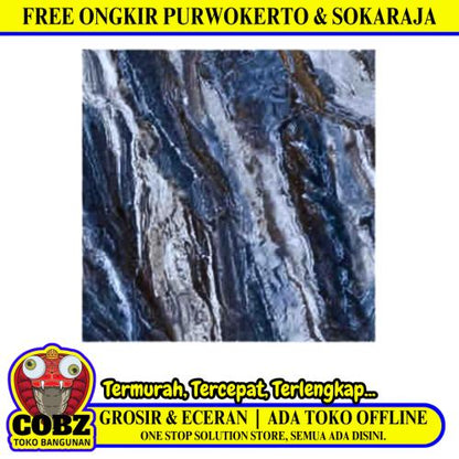 60 CM x 60 CM / SERENITY ANTARES BLUE Granit Lantai Rumah Glossy Dus