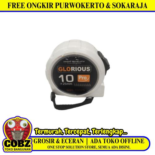 10 M / GLORIOUS Meteran Alat Ukur Tukang Bangunan Measuring Tape