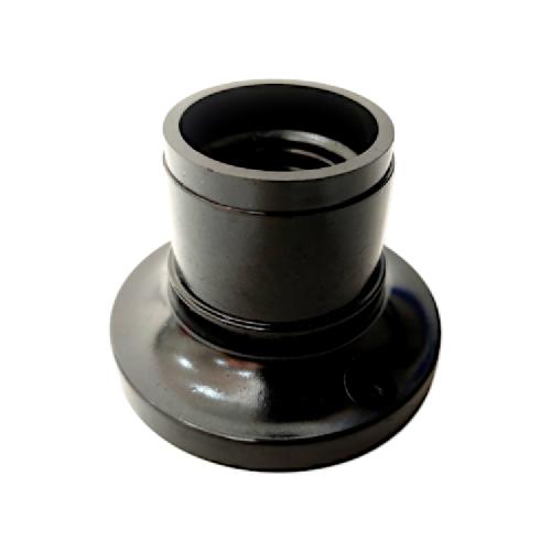 SIVITECH Fitting Tempat Lampu Plafon Atap Tempel Bulat Kecil Hitam