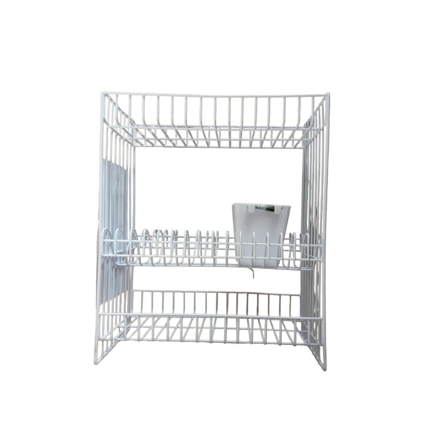 3 SUSUN / MELIN Rak Dapur Tempat Piring Gelas Stainless Putih Set