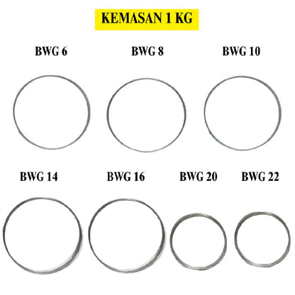 TM BWG Kawat Alat Pengikat Beton Bendrat Galvanis KG