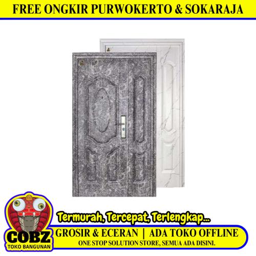 5 CM x 120 CM x 210 CM / FORTRESS MRBL FORT 120.10 MOM & SON Pintu Kamar Mandi Baja Abu Set