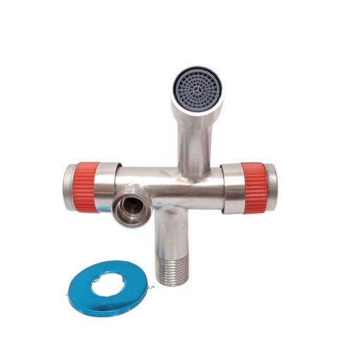 1/2 IN / SKL Kran Air Cabang Double Shower Mesin Cuci Stainless