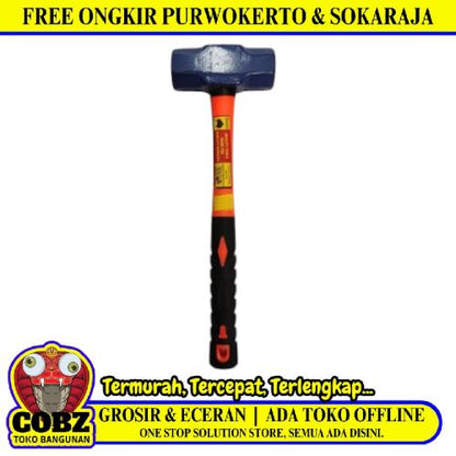 3 LB / BISON Palu Martil Bodem Batu Sledge Hammer Gagang Karet