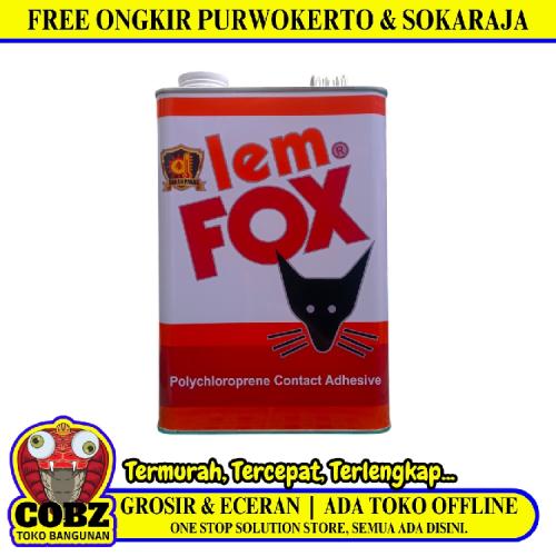 2.5 KG / FOX Lem Kuning Aibon Untuk Kayu Plastik Karet Kulit Kaleng