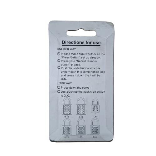 35 MM / SJS Gembok Nomer Pin Angka Tas Kunci Koper Travel Lock