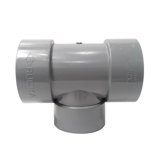3 IN x 2 1/2 IN / RUCIKA AW D-DT Tee Sambungan Fitting Pipa PVC