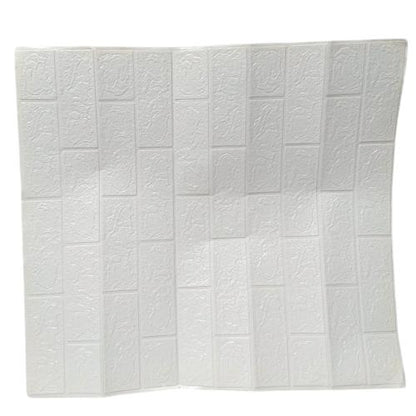 3 MM x 70 CM x 70 CM / COBZ W71 Wallpaper Foam Sticker Bata Putih Lembar