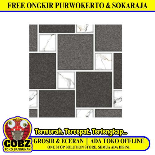 50 CM x 50 CM / UNO AVIGNON Keramik Lantai Teras Garasi Mate Grey Dus