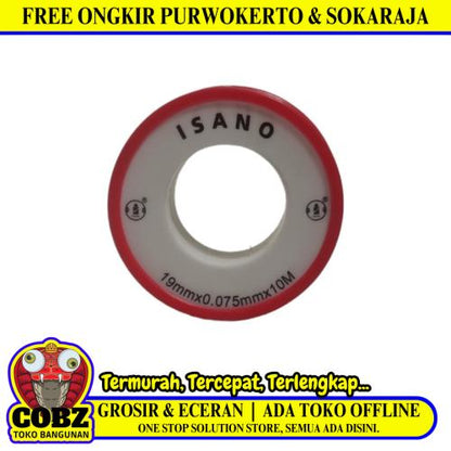 10 M / ISANO Seal Tape Siltip TBA Selotip Siltip Isolasi Kran Air