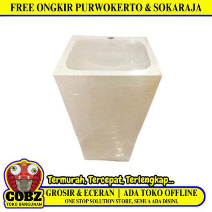 BT KOTAK Wastafel Teraso Jenis Teraso Asli Granit Marmer Pcs