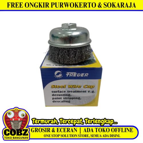 3 IN / FREDER Sikat Kawat Bengkok Bahan Pembersih Karat Kerak