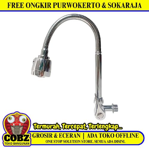 1/2 IN / BANO EK 309 / 561 / KB Kran Angsa Fleksibel Sink BCP Tembok Stainless