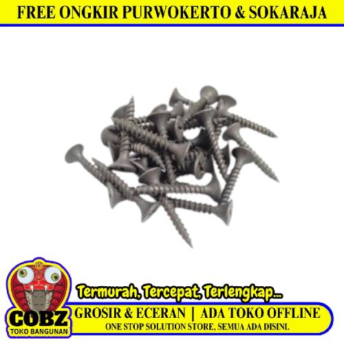 #6 X 1 IN / TM Sekrup Gypsum Screw Plafon Board GRC Hitam Ecer Biji