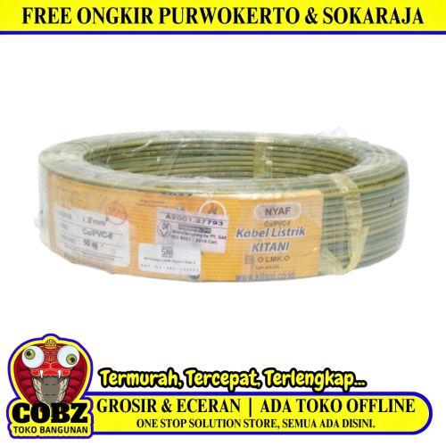 1 INTI x 1.5 MM x 50 M / KITANI NYA F Serabut Kabel Tembaga SNI Kuning Roll