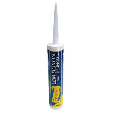 300 ML / CPTNAT Lem Silicone Sealant Kaca Akrilik Acid Asam Botol - (Black)