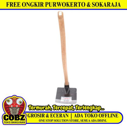 CHILLINGTON CROCODILE Mata Pacul Cangkul Tani Kebun Tanaman Baja Plus Gagang Kayu Set