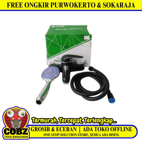 1/2 IN / PADOVA Kran Shower Panas Dingin Stainless + Selang + Shower Set